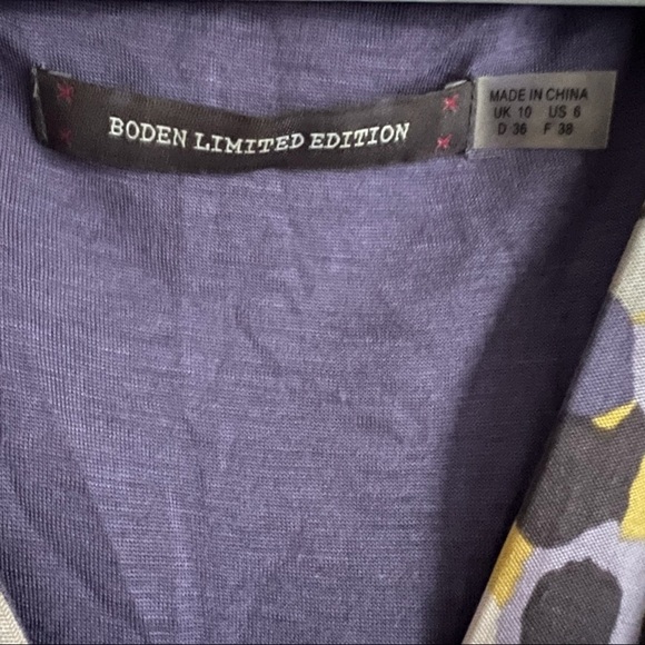 𝅺Boden Limited Edition Evie Purple Watercolor Dot Dress Silk Blend Preppy Sz 6 - Picture 6 of 9